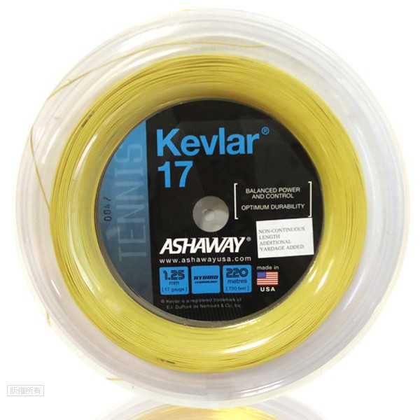 Ashaway Kevlar 克維拉纖維線 REEL 220m 美國