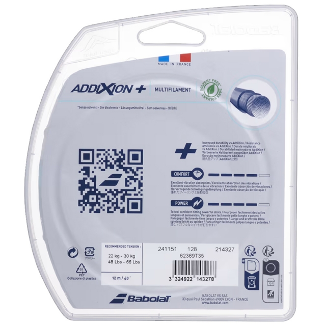Babolat AddiXion + 法國類羊腸網球線