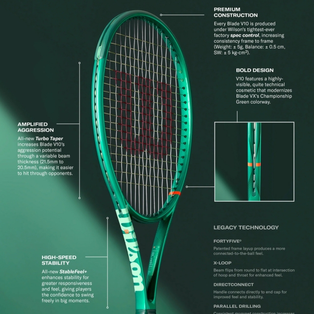 Wilson Blade 98 16x19 V10 網球拍