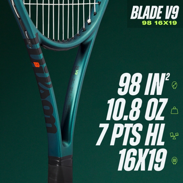 WILSON BLADE 98 (16X19) V9 網球拍